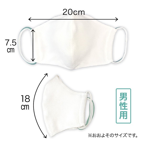 （夏用）ひんやり 抗ウイルス 布マスク（1枚）日本製 冷感マスク 夏用 クリーンフィックス 吸湿速乾 通気性抜群 立体（ポスト投函 送料無料）｜kenko-fan-nikko｜02