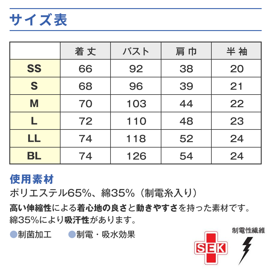 ナガイレーベン スクラブ 白衣 SL-5092 看護師 ナース 介護 看護 ユニフォーム 男女兼用 白衣  SL-5092｜kenko-fan-nikko｜15