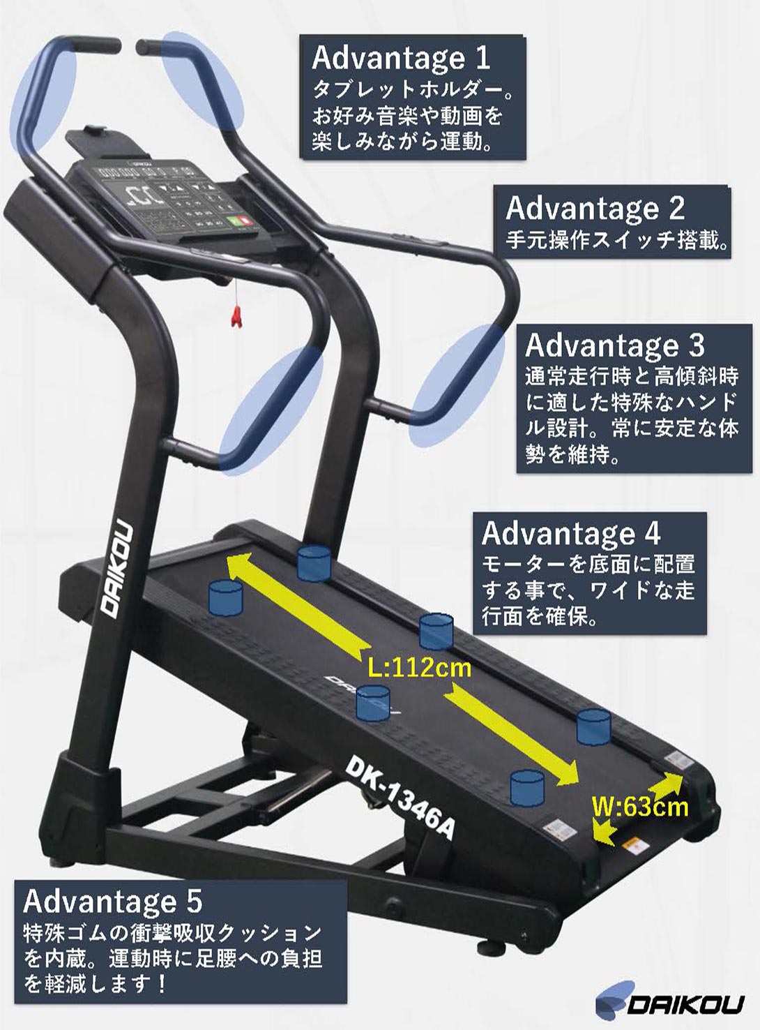DK-1346A 準業務用 高傾斜トレッドミル