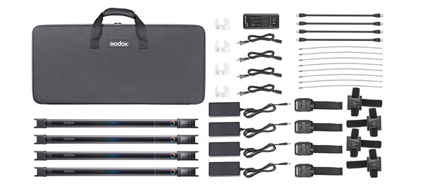 Godox TL60 4灯キット GODOX フルカラーLEDチューブライト「TL60」4灯キット【パッケージ不良
