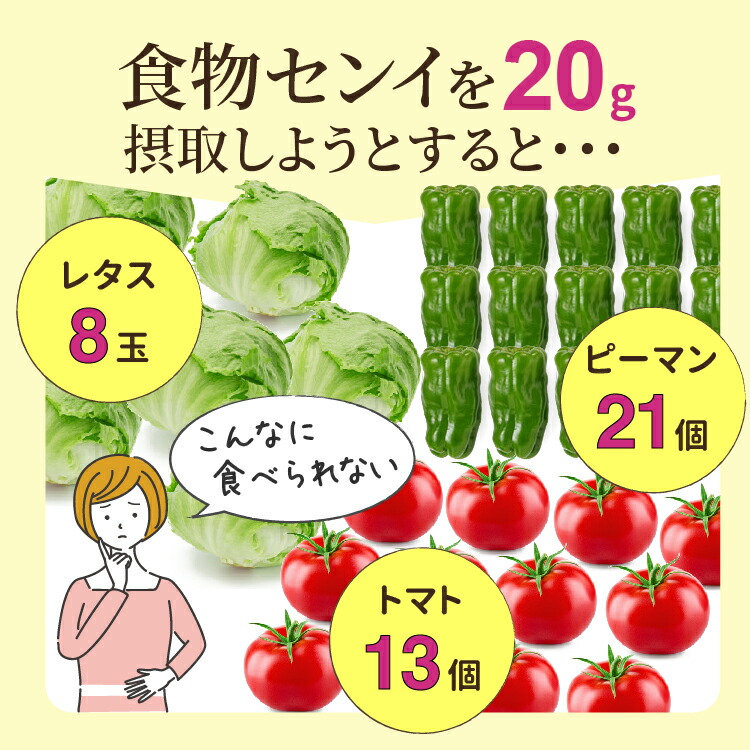 食物繊維20gを摂取しようとすると