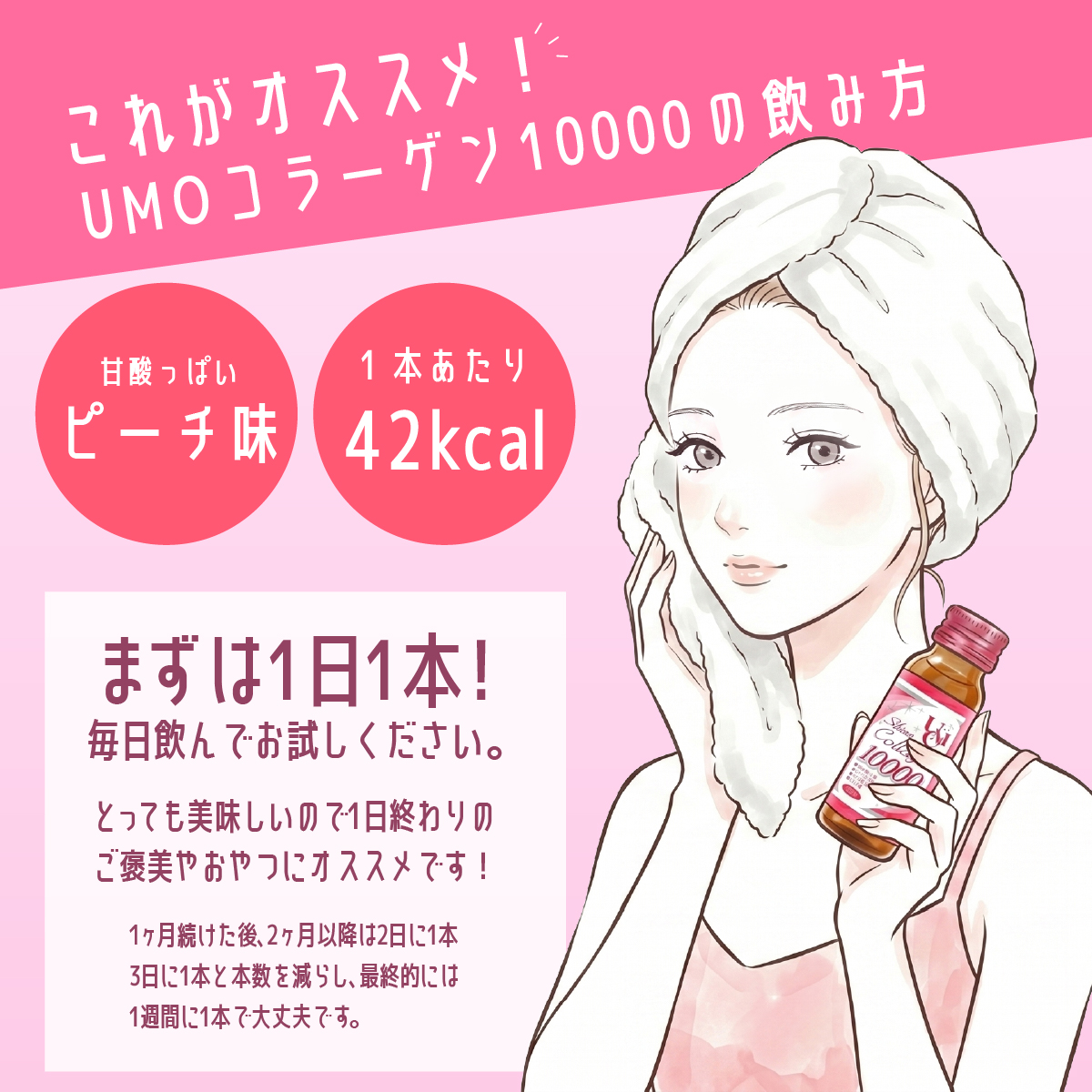 UMO ケイ素 シリカ 配合 コラーゲンドリンク 50ml × 60本 コラーゲン 