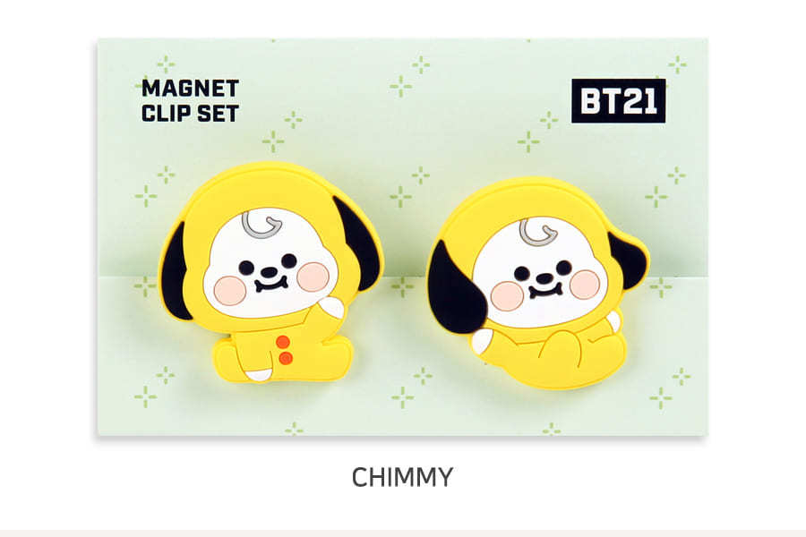 BT21 マグネットクリップ BTS 公式 グッズ 防弾少年団 バンタン 2個セット 磁石 かわいい キャラクターグッズ