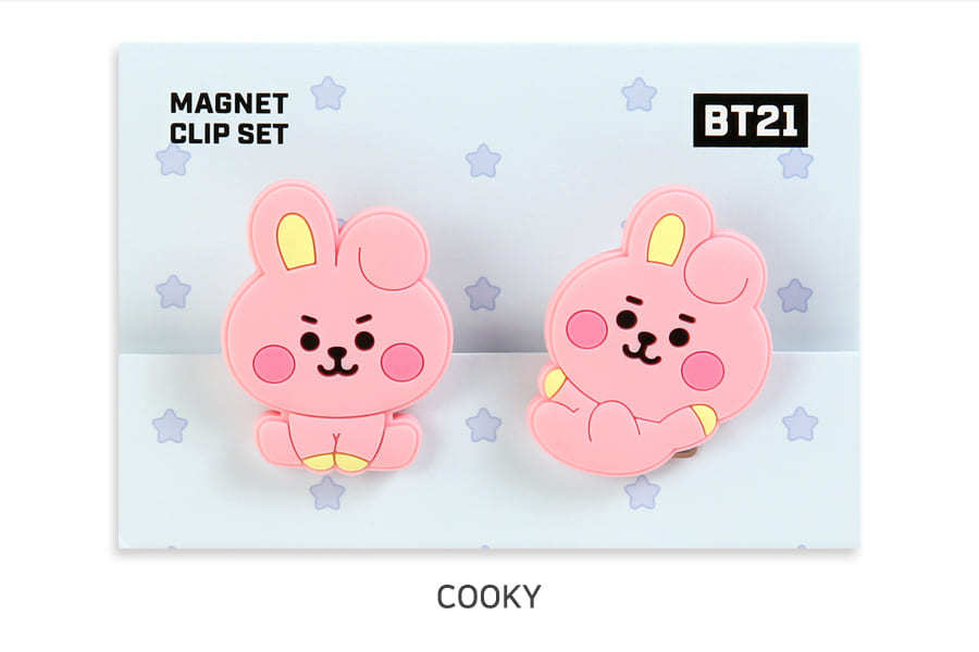 BT21 マグネットクリップ BTS 公式 グッズ 防弾少年団 バンタン 2個セット 磁石 かわいい キャラクターグッズ