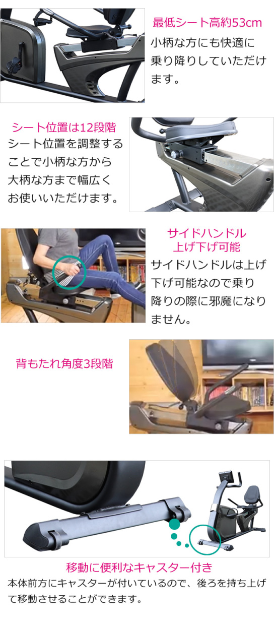 フィットネスバイク エアロバイク SFR-40 リカンベントバイク ナツキ