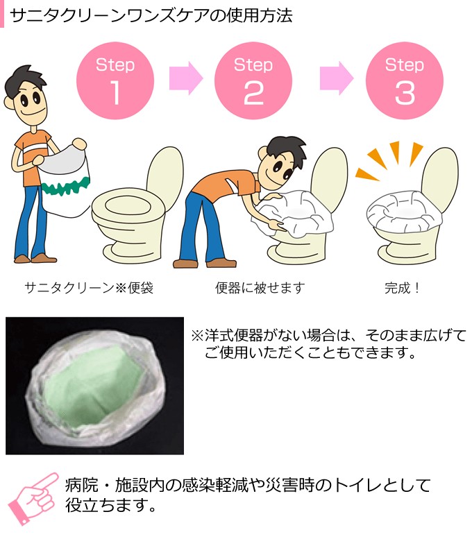 ポータブルトイレ用品 ワンズケア 介護・防災兼用 トイレの処理袋