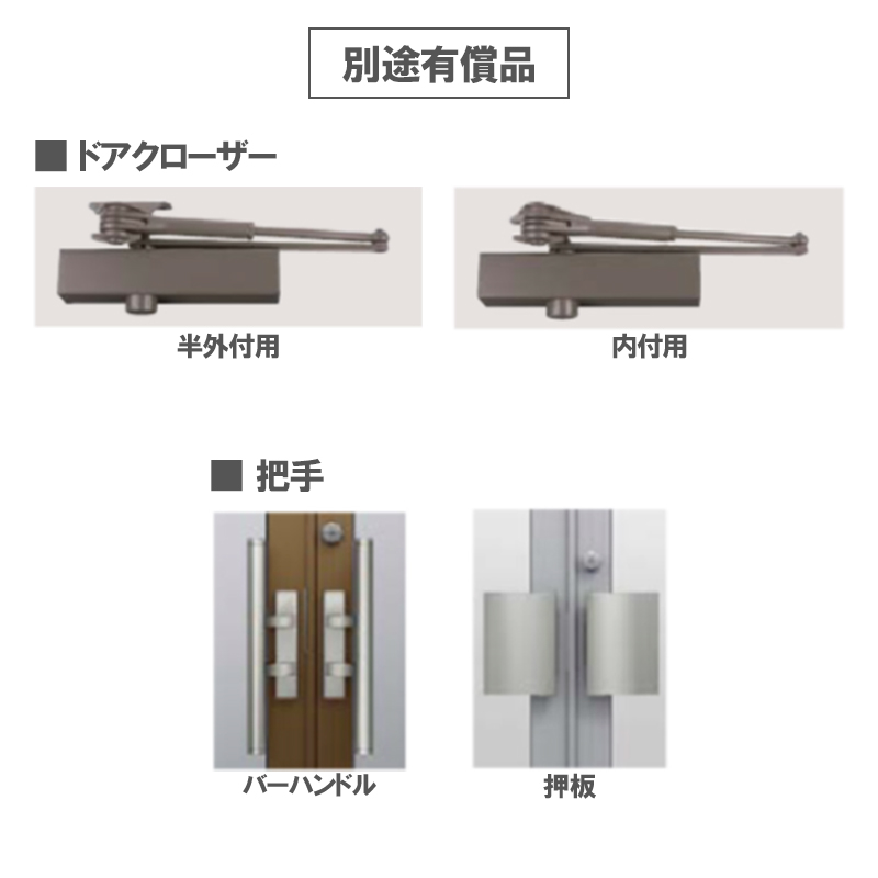 LIXIL（リクシル） 店舗ドア クリエラガラスドア 内付型 両開き 1619