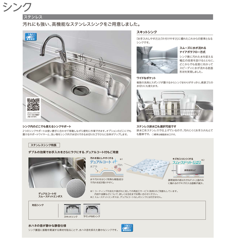 LIXIL リクシル システムキッチン シエラS スライドストッカープラン 壁付け I型 間口2250mm 奥行65cm 下台のみ 食器洗い ...
