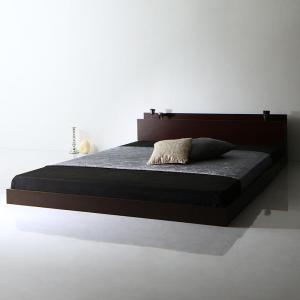 棚・コンセント付きフロアベッド スタンダードポケットコイルマットレス付き セミダブル(33084円)