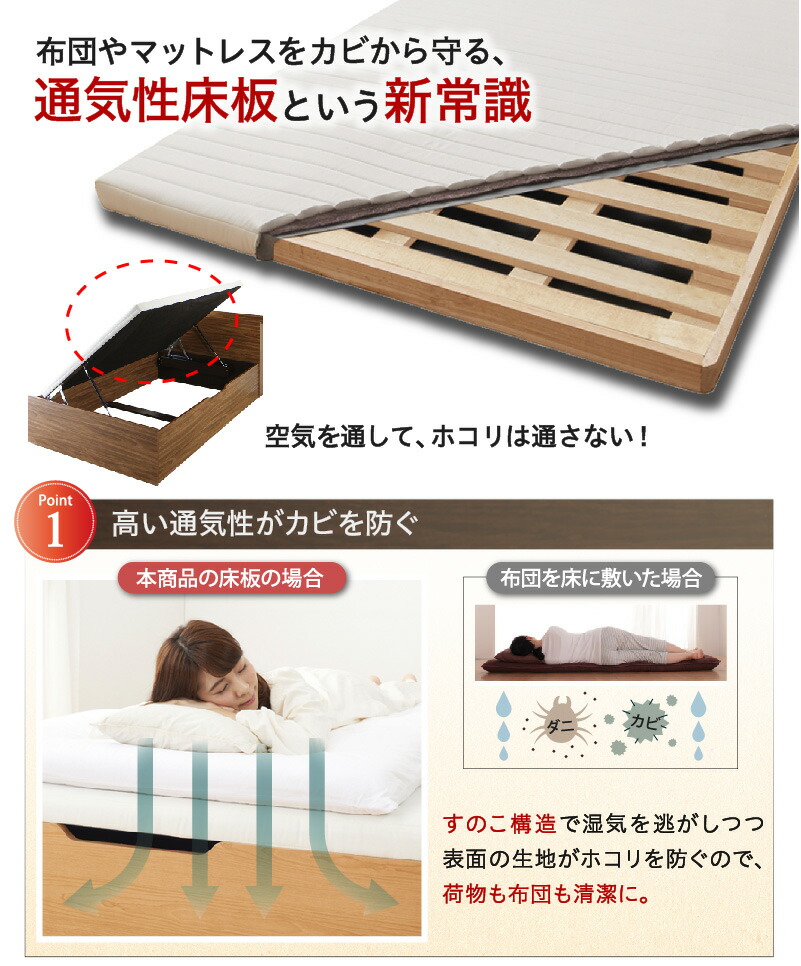 ベッド 収納付きベッド シングルベッド マットレス付き すのこベッド