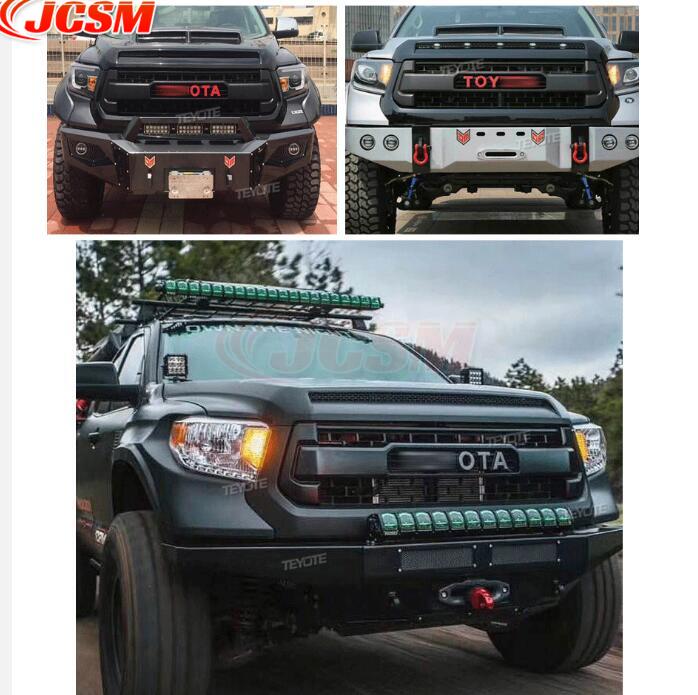 JCSM トヨタ タンドラ クルーマックス TUNDRA LED フロントグリル ガーニッシュ マット ボンネット ベントフード ダクトカバー 外装  TOYOTA ロゴ 1p