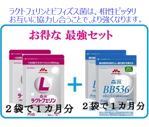 森永ラクトフェリン 4袋 森永ビヒダス 4袋 森永乳業正規販売店 : p