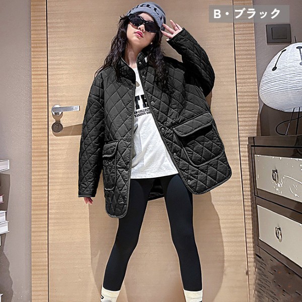 【特別セール品】 キッズ アウター 女の子 キルティング キルト 子ども服 ブラック ガールズ