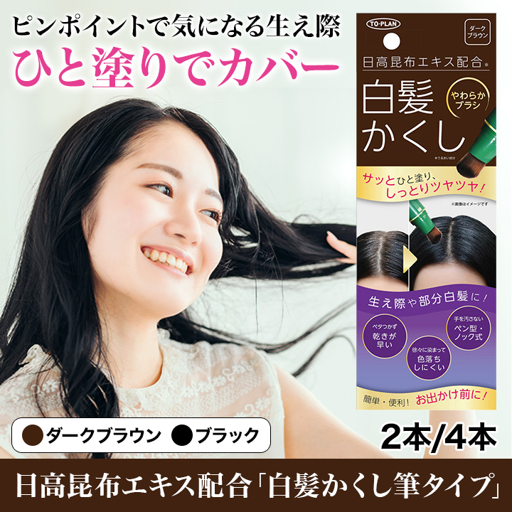 GOKUJYO HAIR TREATMENT 3本セット 快適生活 日高昆布エキス配合「白髪かくし筆タイプ」 4本 爆買 : 快適