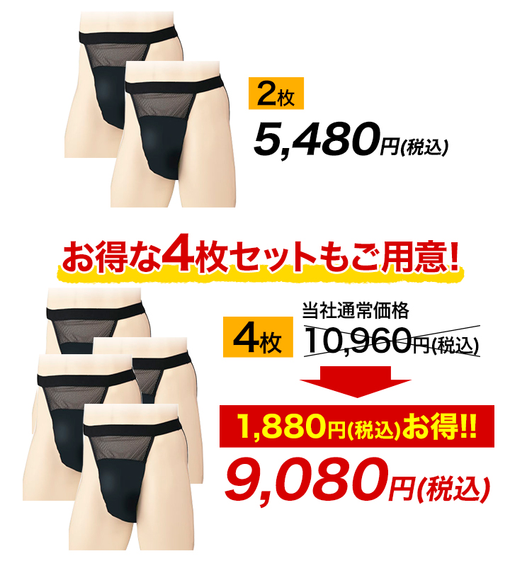快適生活 お尻側までしっかりガード「ジャパニーズふんどし」4枚
