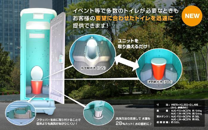 旭ハウス工業】仮設トイレ 和式 ペダル式軽水洗 便槽付 [AUG-1JN 旭ハウス工業】仮設トイレ 和式 ペダル式軽水洗 便槽付 [AUG-1JN