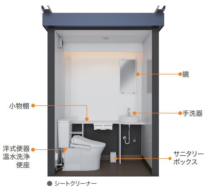 【日野興業】[HS-WL] ウェレット 仮設トイレ 仮設トイレ洋式 仮設トイレ水洗 仮設トイレ女性向け ネティス仮設トイレ＜0029043＞