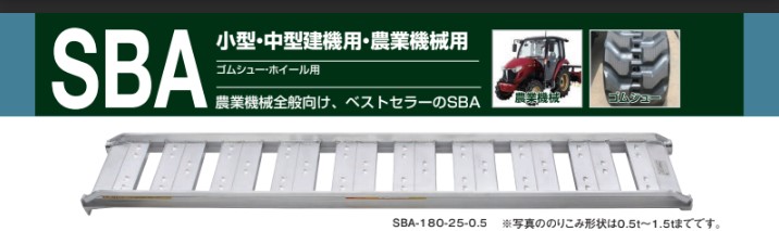 オンラインストア売れ済 【昭和ブリッジ】SBA-360-40-1.5 アルミブリッジSBA型アルミブリッジ ツメブリッジ 有効長3600ｘ有効幅400 最大積載1.5t/2本セット
