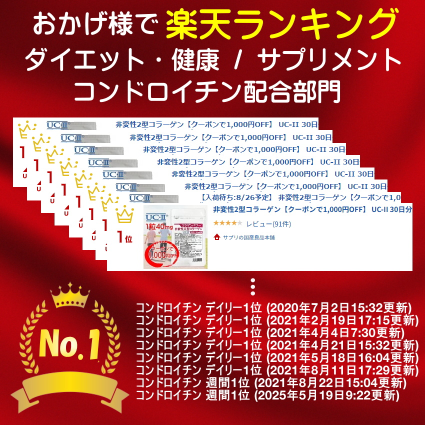 非変性II型コラーゲン ランキング