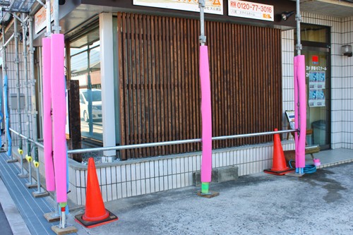 かわいいピンクの養生材