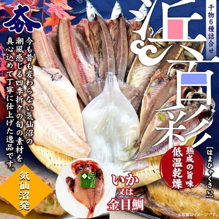 浜百彩 干物 さんま あじ ほっけ さば 金華沖 赤魚 いか 詰合せ ギフト