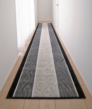 廊下敷 日本製 ロングパイル 幅80cm 高級感 廊下 キッチン 滑りにくい加工 丸洗いOK 玄関マット キッチンマット ヨーロピアン クラシック 洋風マット 洗えるの画像