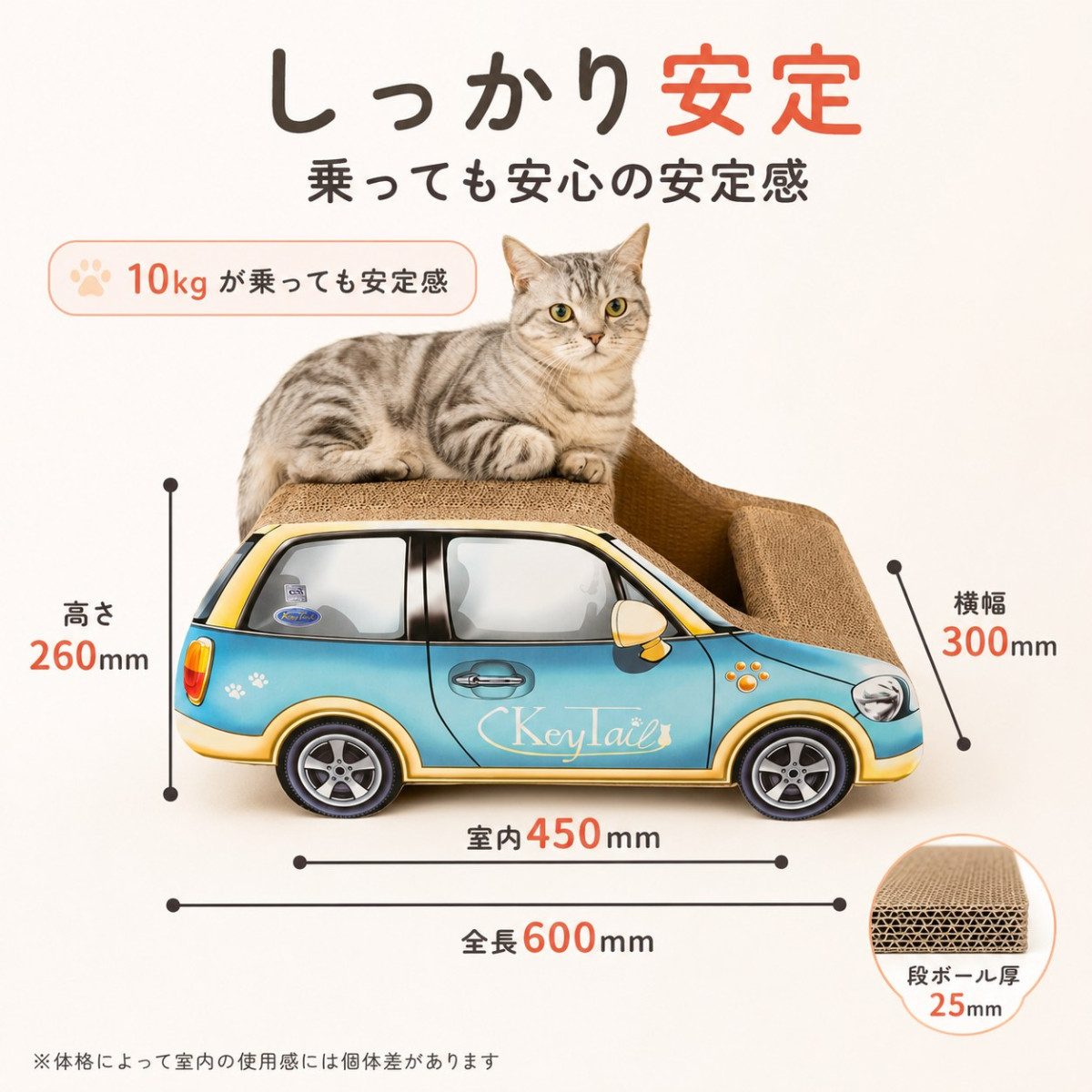 KeyTail（キーテイル） 猫 爪とぎ 車 猫の爪とぎ 猫爪とぎ 爪研ぎ