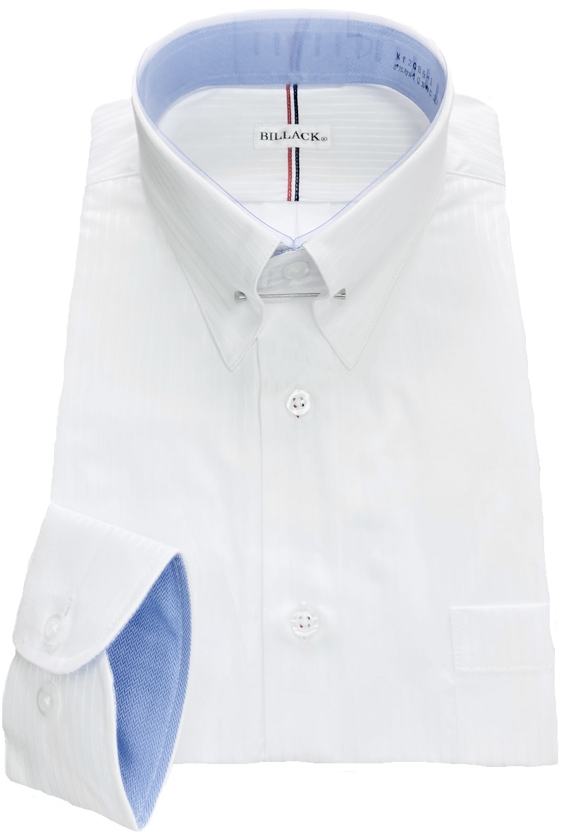 ワイシャツ 長袖 メンズ ドレスシャツ 形態安定 ピンホール 4種 メンズ