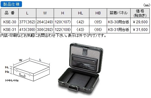 エンジニア ENGINEER パネル付アタッシュケース KSE-30 : en-kse-30