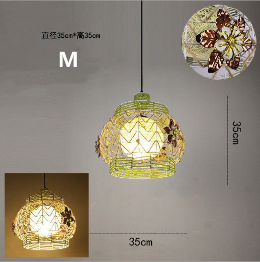 ペンダントライト LEDランプ シャンデリア 工事必要 天井照明 吊下げ 室内照明器具 カフェ ダイニング バー ホテル 欧米 現代 紙ひも編み 田園  模倣植物