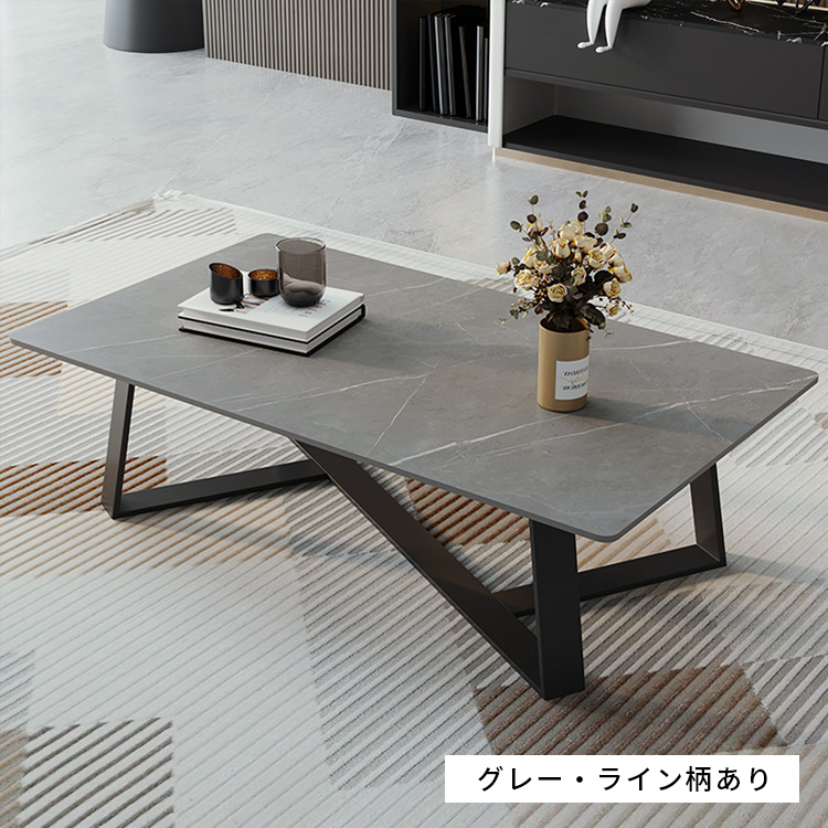 桜屋工業　大理石柄ローテーブル　リビングセンターテーブル 　グレー リビングテーブル W855×D855×H350 大理石柄 休憩室 応接室 会議