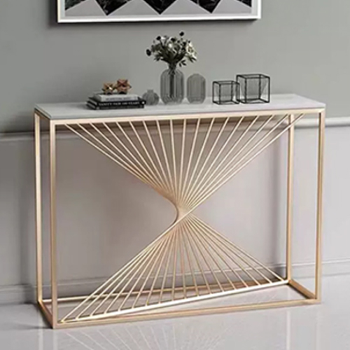 6%OFFクーポン☆コンソールテーブル スリム 大理石 玄関テーブル