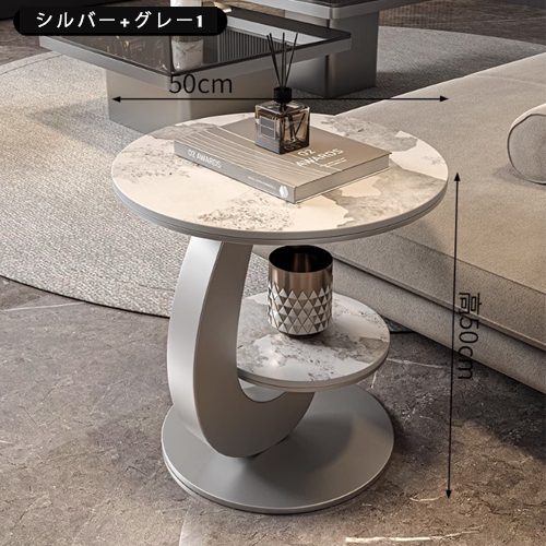 円形　カフェテーブル　丸テーブル　縁グレー 面ホワイト 000000010419_BvEwken.jpg