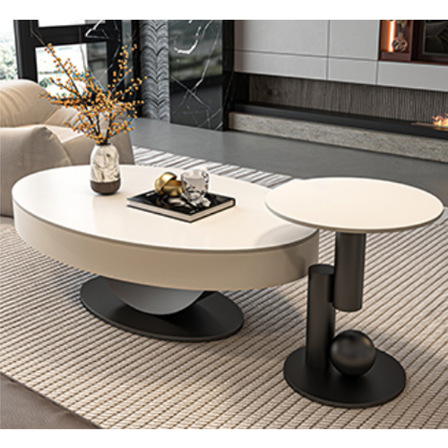 センターテーブル　ローテーブル　大理石柄　リビングテーブル　楕円　木製 大理石 楕円テーブル テーブル リビングテーブル ローテーブル