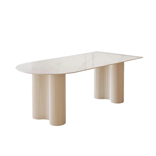 ホワイトセラミック楕円形ダイニングテーブル ダイニングテーブル 楕円形 食卓 ホワイト おしゃれ fld-2754 | Sizeee