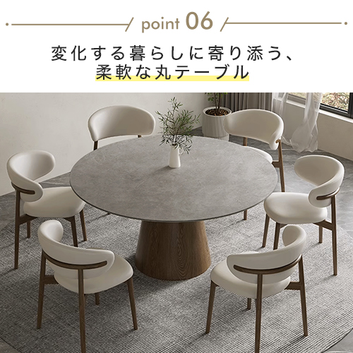D12★モデルルーム品！★ CHERRY ローテーブル 大理石風 丸型・ラウンドオーバル スタイリッシュ モダン 福島 郡山市 10%OFF期間限定☆レビュー特典・ダイニングテーブル 丸テーブル