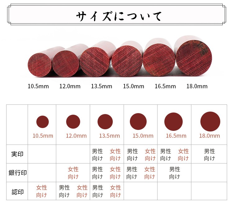 印鑑 作成 印鑑 実印 女性 実印 印鑑 目印付き赤彩華サイカ（10.5〜18ｍｍ）高級印鑑ケース付き 実印 銀行印 認印 ハンコ プレゼント 就職祝い  AoI8oVhSD3, 印鑑、印章、スタンプ - solexmotors.com