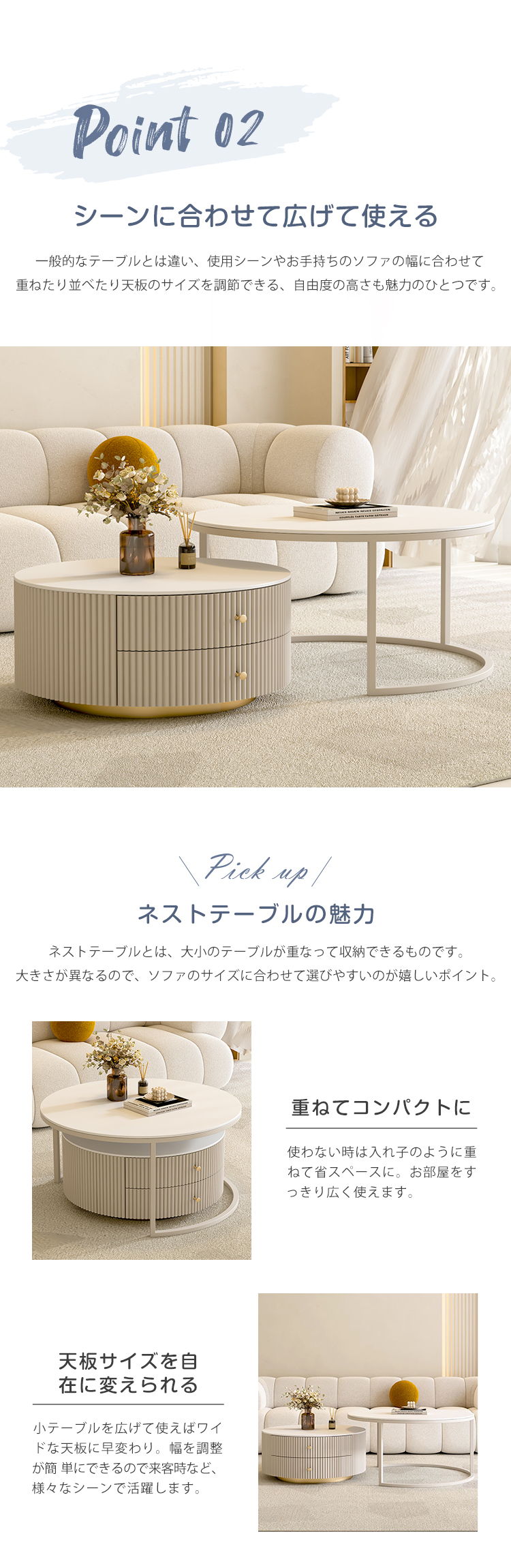 ZARA  ミラー ゴールドネストテーブル ※大きい方のテーブルのみ ZARA HOME ネストテーブル 大理石 ゴールド - メルカリ