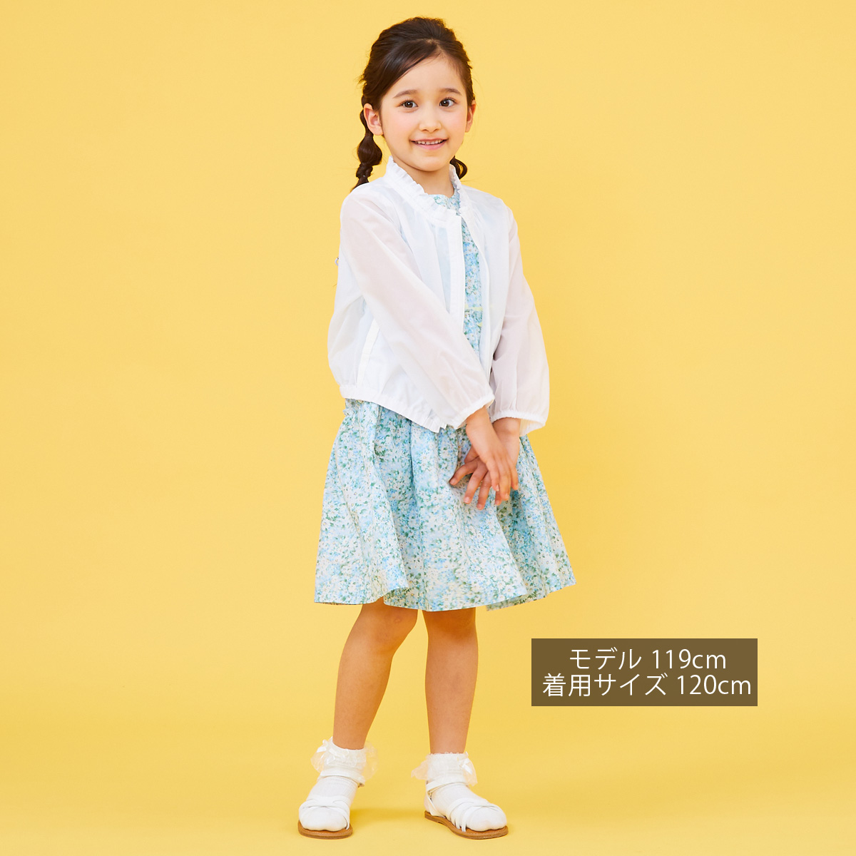 子供服 アウター 女の子 シースルーブルゾン 110 120 130 140 150 160cm (2332-7334) CHOPIN blue/ショパン ブルー｜kids-aprire｜02