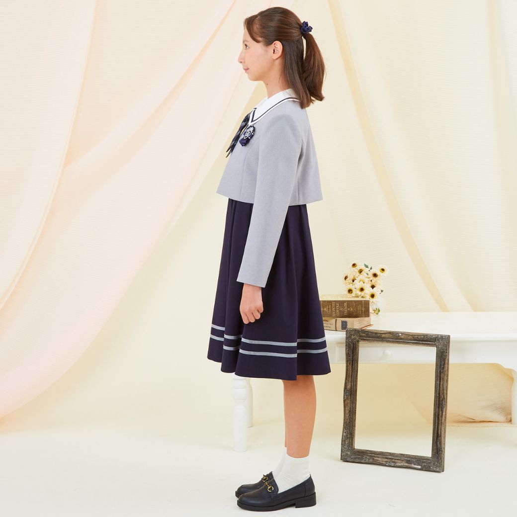 極美品 ショパン フォーマルアンサンブル セットアップ 160 受験 ワンピース CHOPIN 女の子 子供服 アンサンブルワンピース スーツ4点セット
