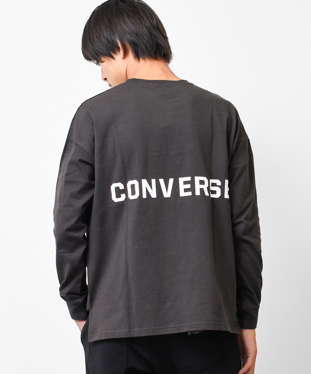 子供服 男の子 CONVERSE 別注 ポケット付き ロングTシャツ 長袖 ビッグシルエット キッズ 小学生 中学生 130 140 150 160  送料無料 2点までメール便対象