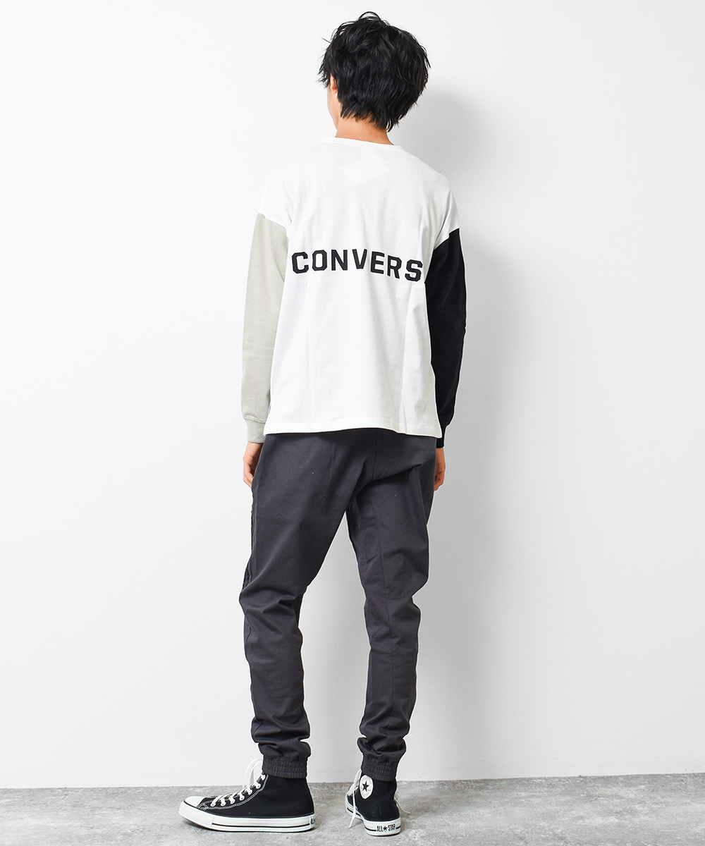 子供服 男の子 CONVERSE 別注 ポケット付き ロングTシャツ 長袖 ビッグ