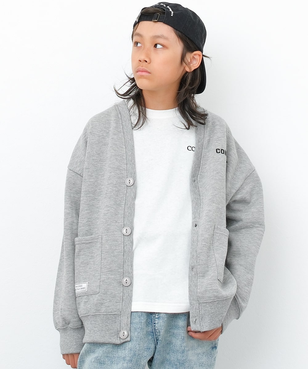 CONVERSE 子供服 男の子 別注 裏起毛 カーディガン アウター
