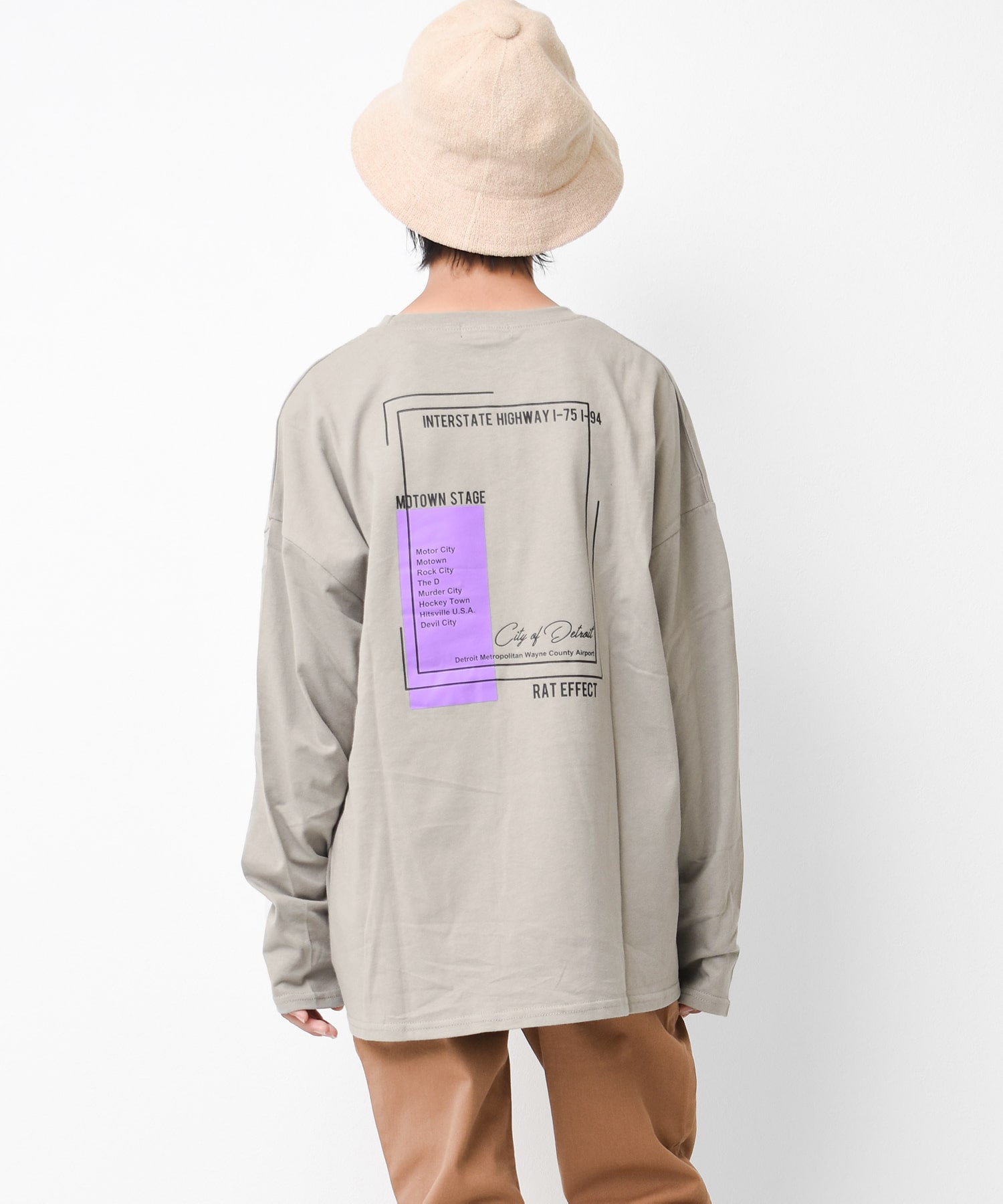 子供服 ネオンプリントロングTシャツ ロンT トップス 長袖 ゆったり 男の子 キッズ 小学生 中学生 120 130 140 150 160 送料無料 2点までメール便対象 | RAT EFFECT | 04
