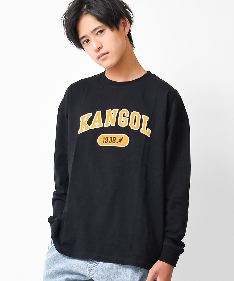 子供服 KANGOL別注 フェルトアーチロゴロングTシャツ トップス 長袖