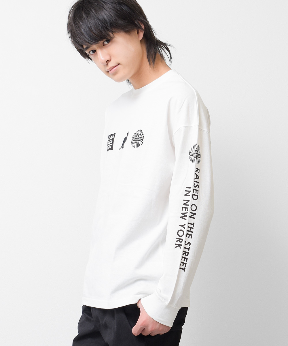 子供服 男の子 ロンT KANGOL別注 袖プリントロングTシャツ トップス 長袖 キッズ 小学生 中学生 120 130 140 150 160  送料無料 2点までメール便対象