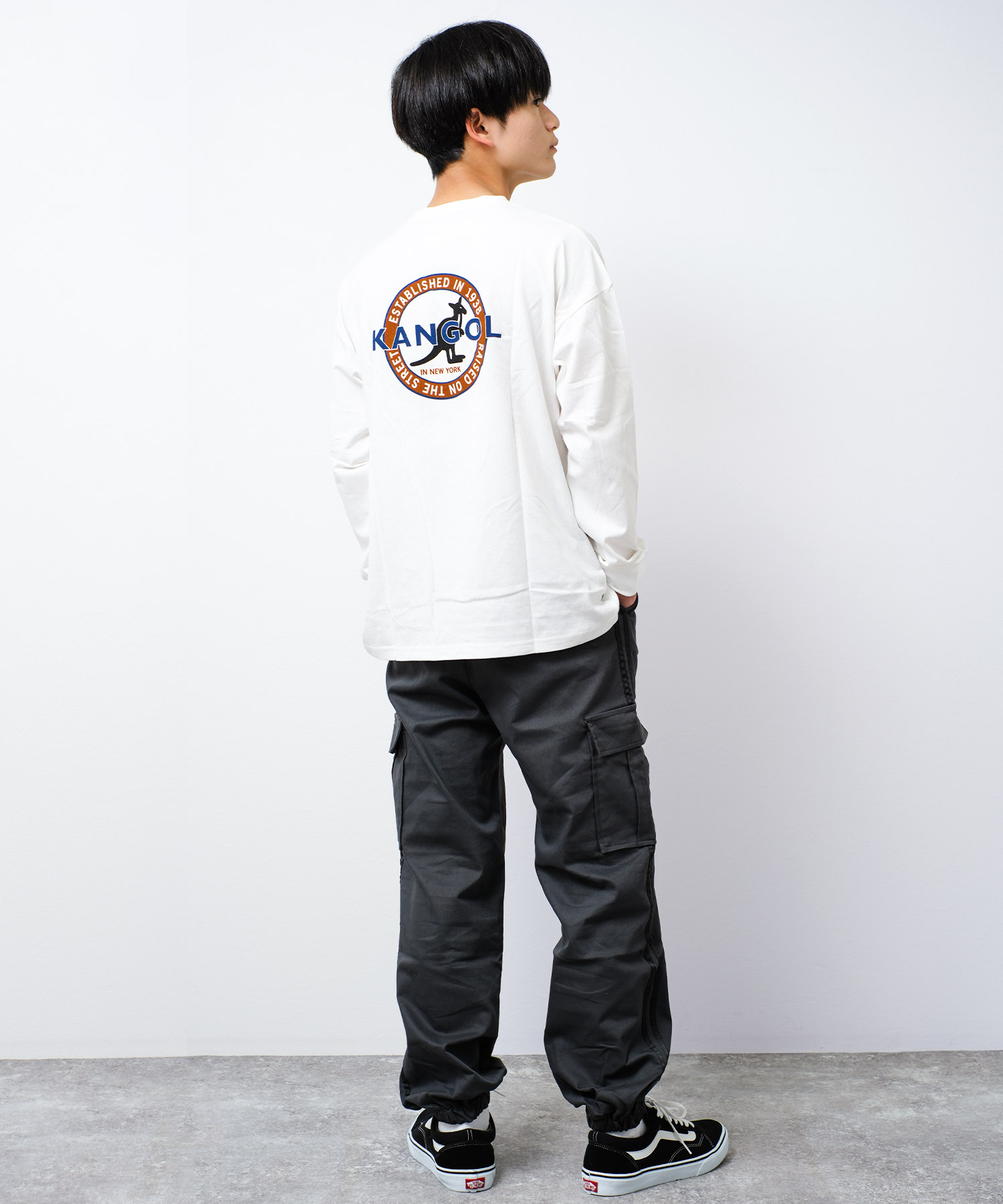 RAT EFFECT KANGOL 子供服 男の子 別注 バックプリント ロングT