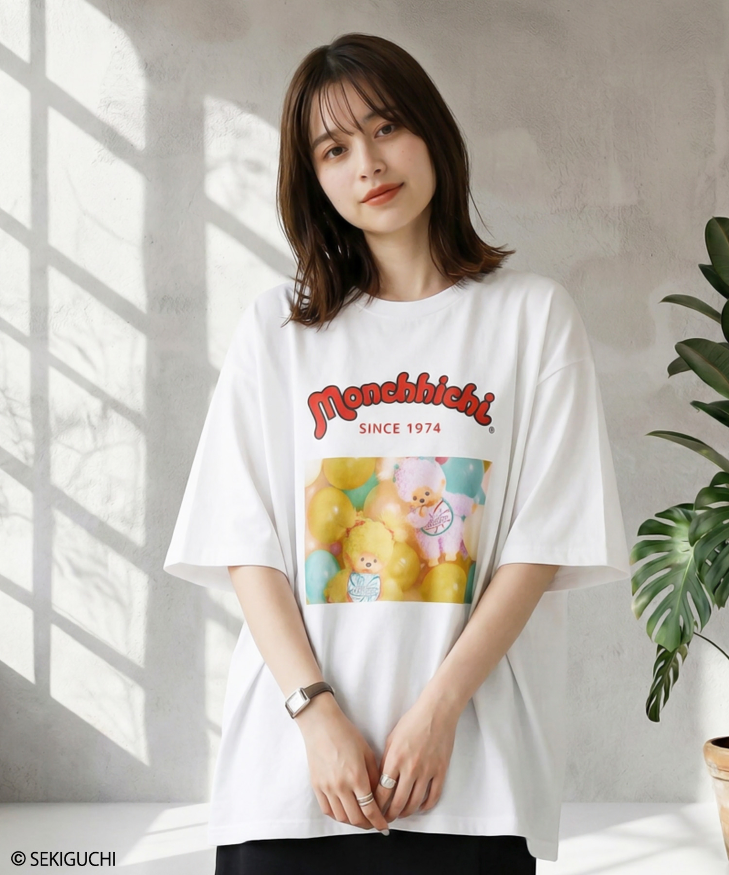 RiCO SUCRE（リコシュクレ） モンチッチコラボ レディース 半袖Tシャツ 