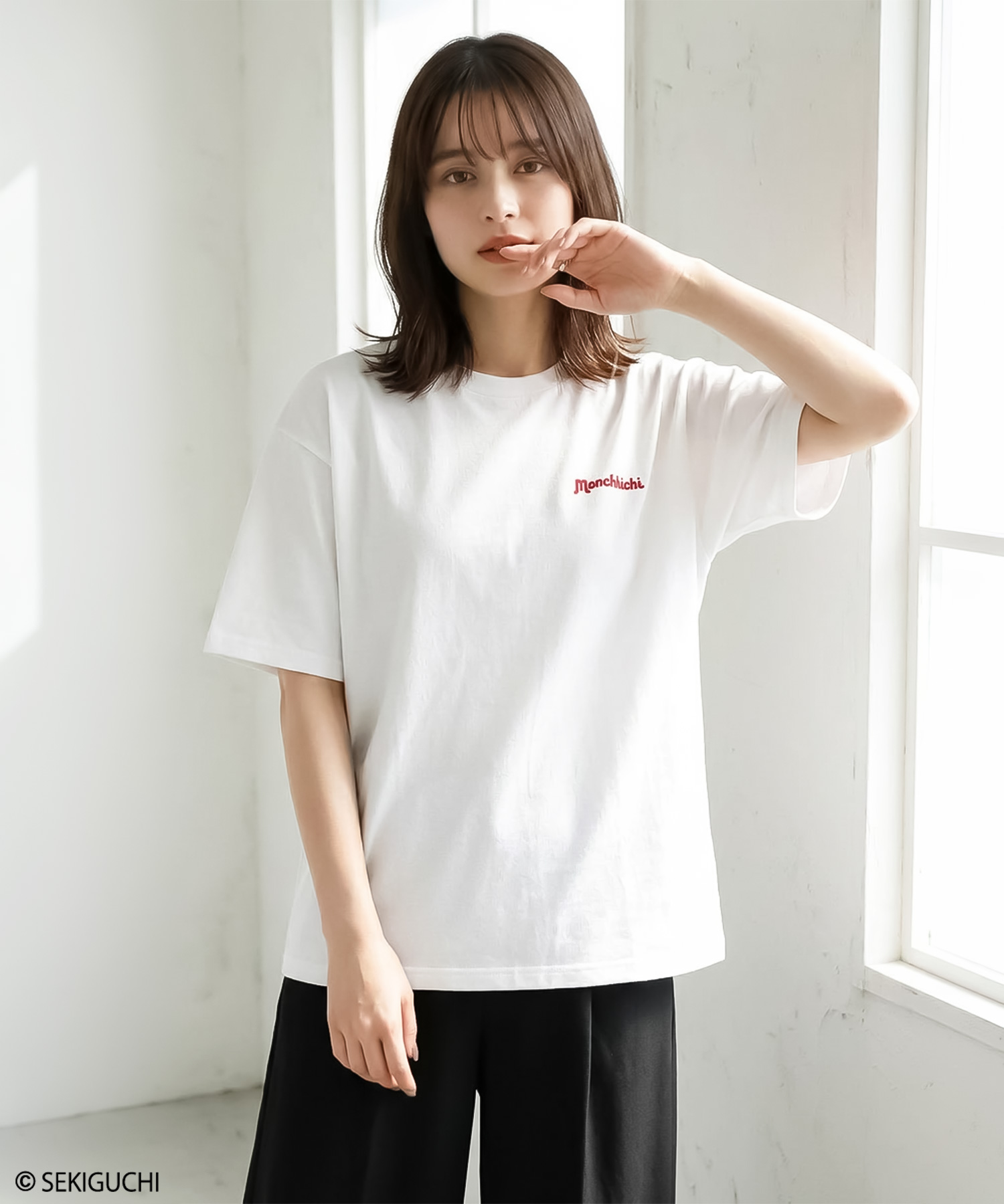 RiCO SUCRE（リコシュクレ） モンチッチコラボ レディース 半袖Tシャツ 