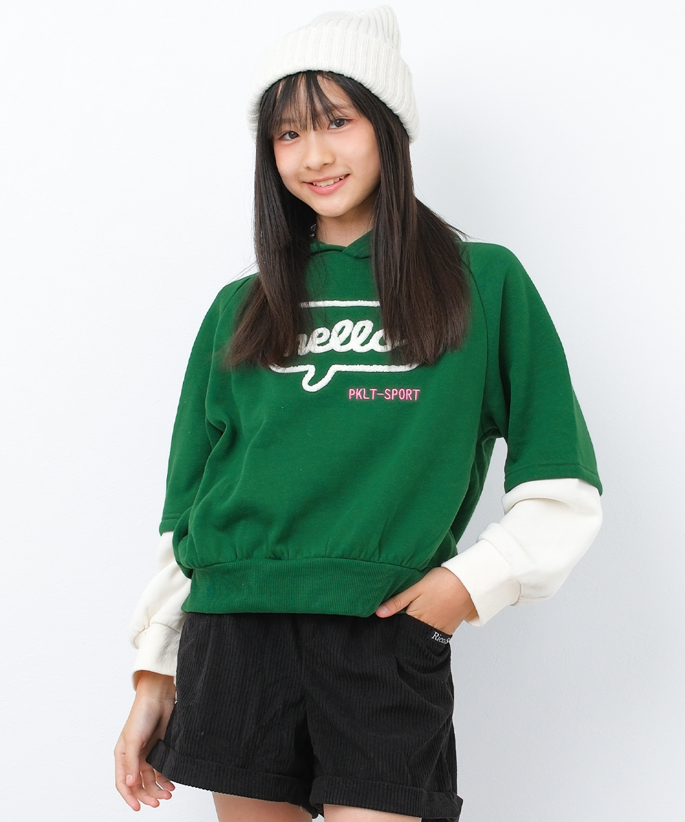 PINK-latte（ピンクラテ） 子供服 女の子 PINK latte SPORT 裏起毛 袖